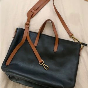 Madewell Zip-Top Transport Carryall Black/Brown